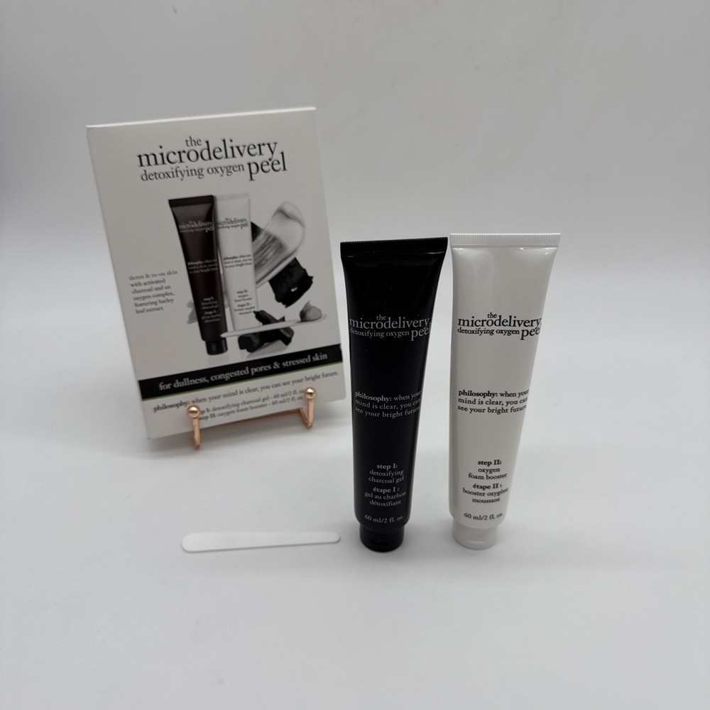 Philosophy Microdelivery Detoxifying Oxygen Skin Peel Two Step - 2 Piece Kit NEW